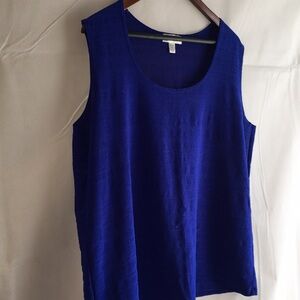 Dress Barn Royal Blue Sleeveless Blouse | Elegant Plus Size Top | Size 2X